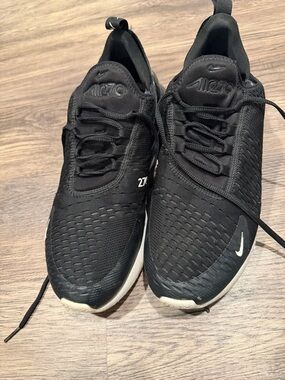 Nike Black Mesh Low-Top Sneakers with White Accents